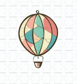 Verspielter Heißluftballon
